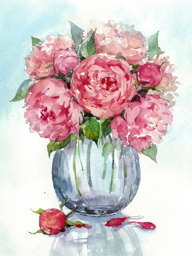 5D Diamond Painting 40x50 cm | Gentle peonies (LG029e) – Diamond painting | Varvikas.Shop