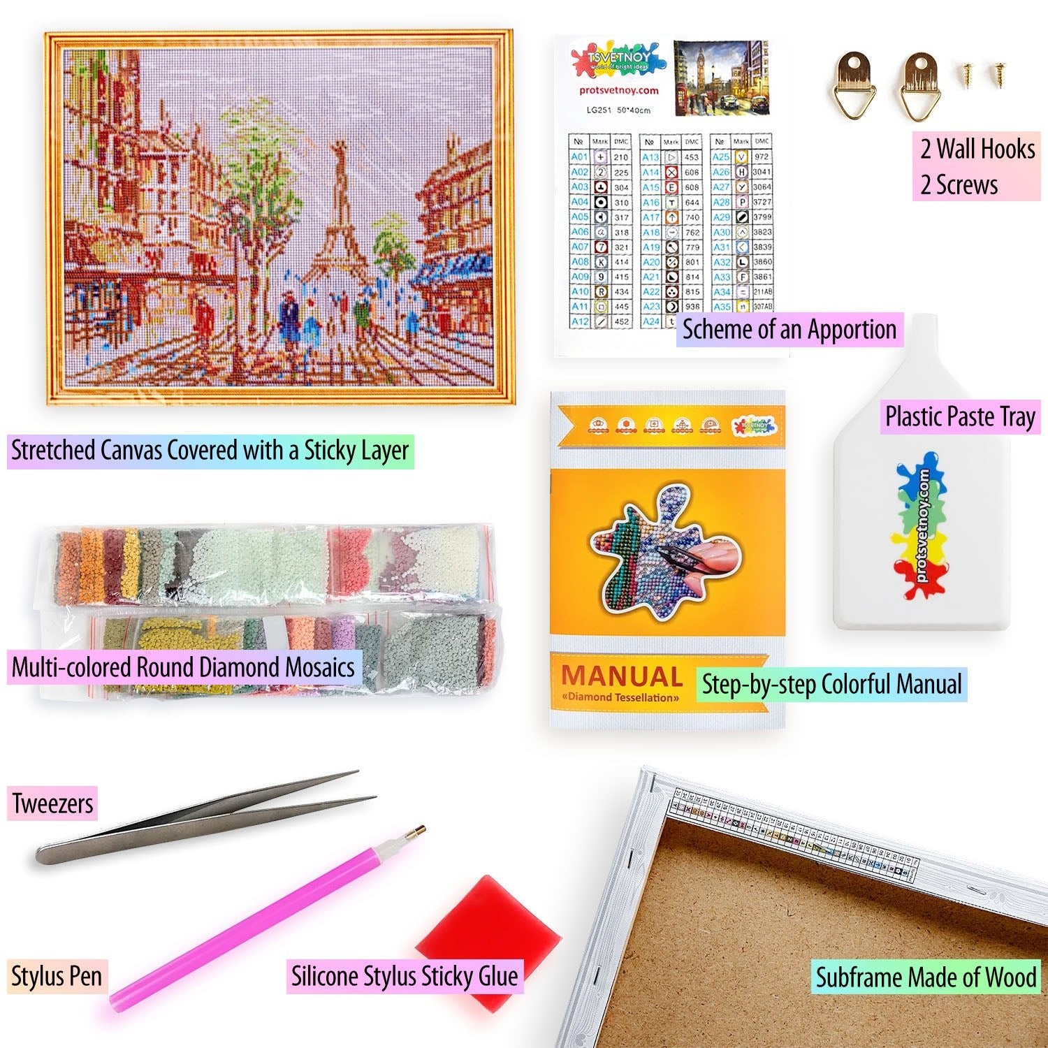5D Diamond Painting 40x50 cm | Impression of Paris (LG252e) – Diamond painting | Varvikas.Shop