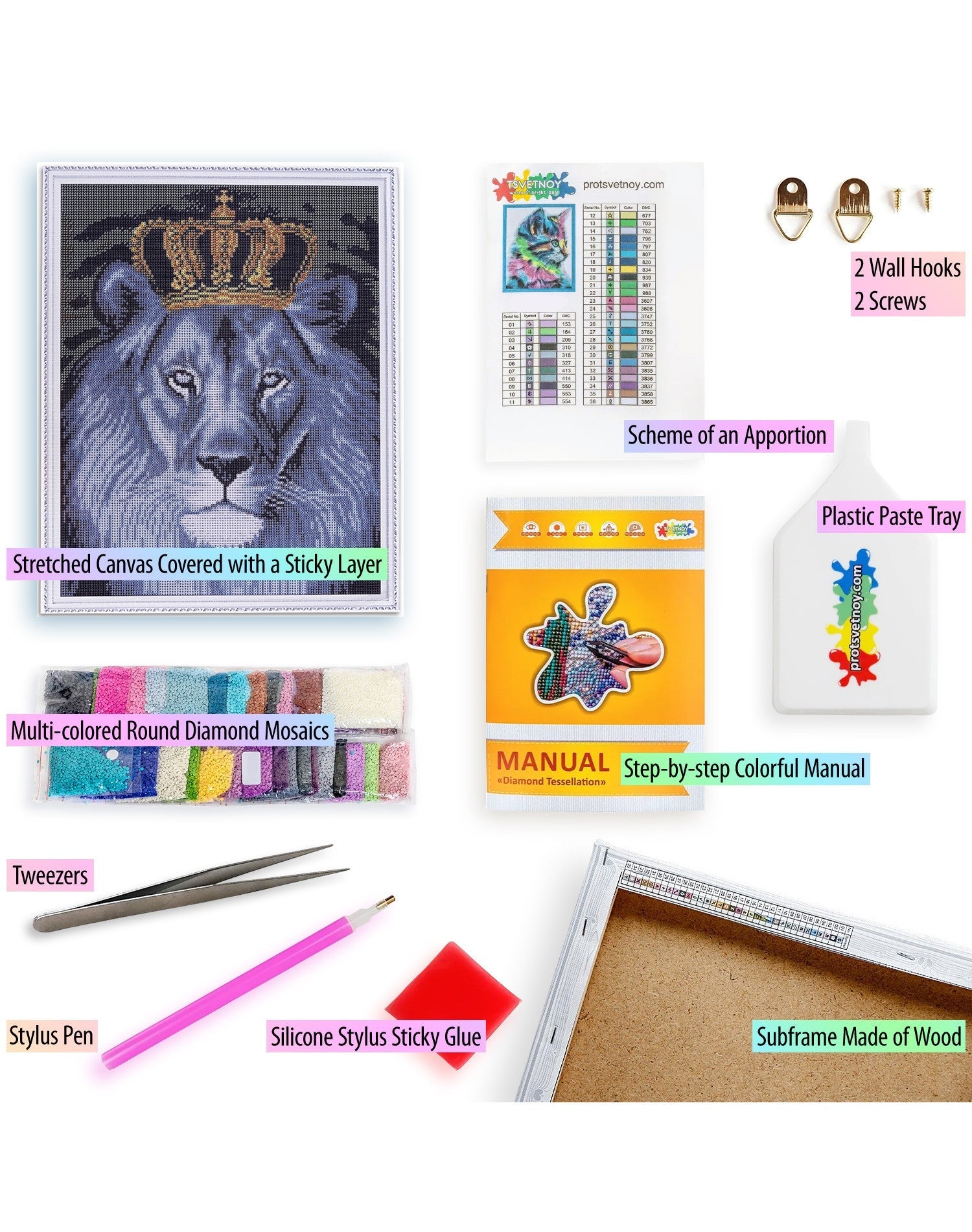 5D Diamond Painting 40x50 cm | Lion King (LG235e) – Diamond painting | Varvikas.Shop