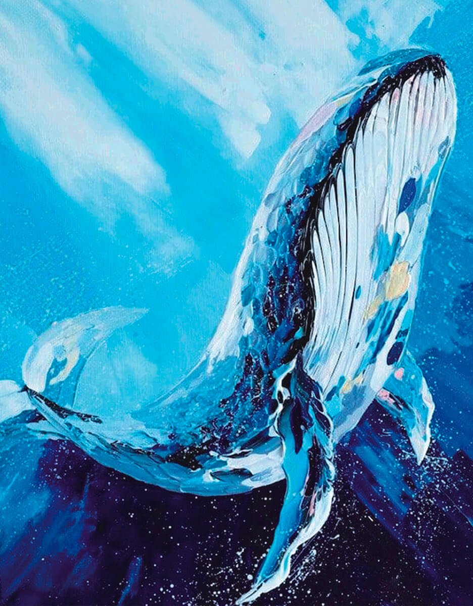 5D Diamond Painting 40x50 cm | Majestic Whale (LG244e) – Diamond painting | Varvikas.Shop