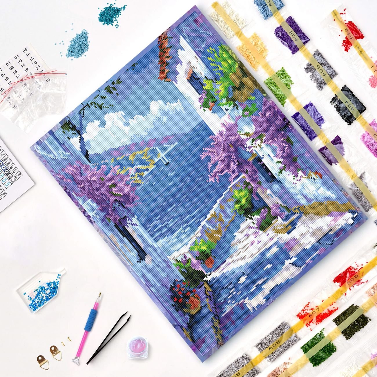 5D Diamond Painting 40x50 cm | Mediterranean Dream (LG370e) – Diamond painting | Varvikas.Shop