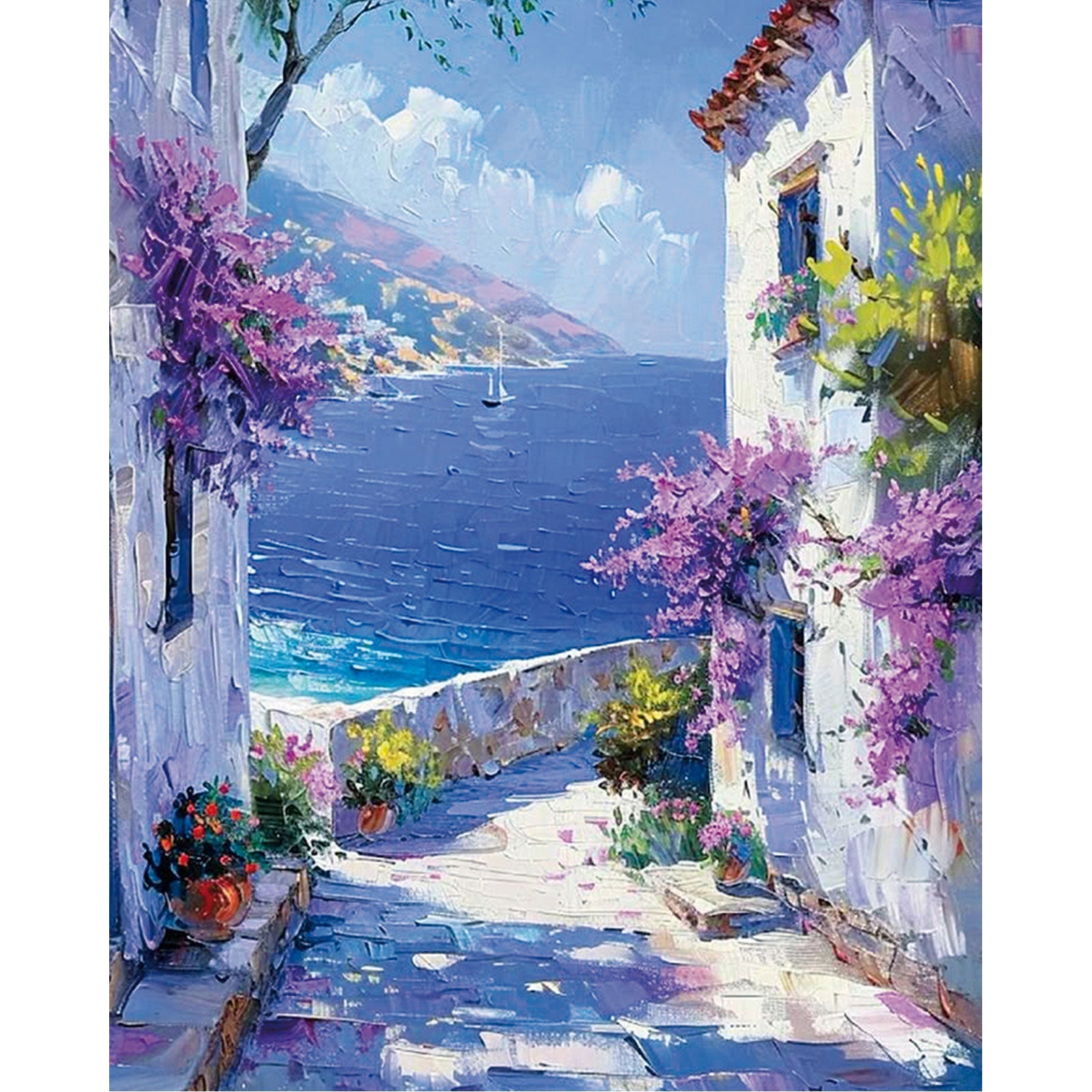 5D Diamond Painting 40x50 cm | Mediterranean Dream (LG370e) – Diamond painting | Varvikas.Shop