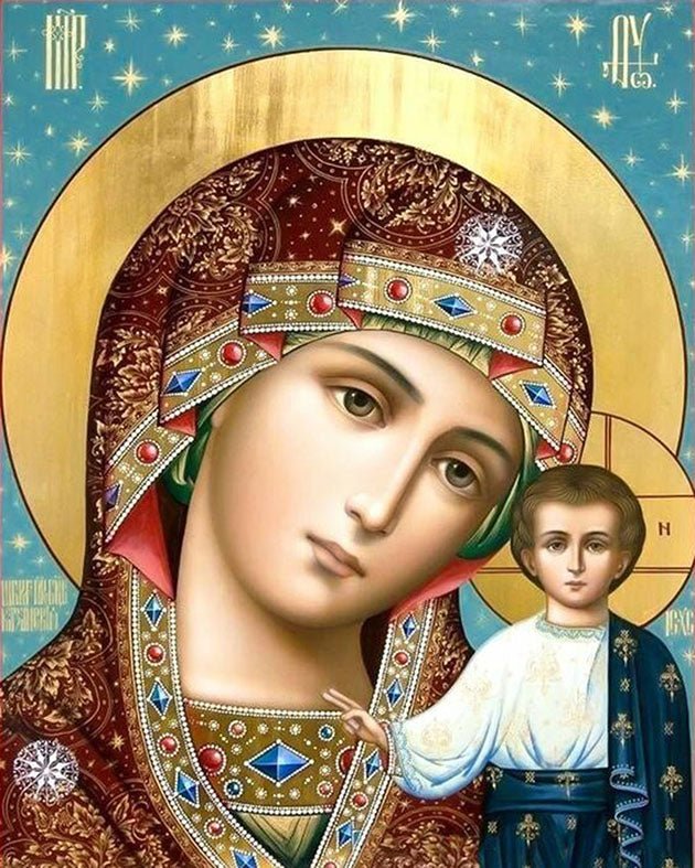 5D Diamond Painting 40x50 cm | Mother of God of Kazan (LGP030e) – Diamond painting | Varvikas.Shop