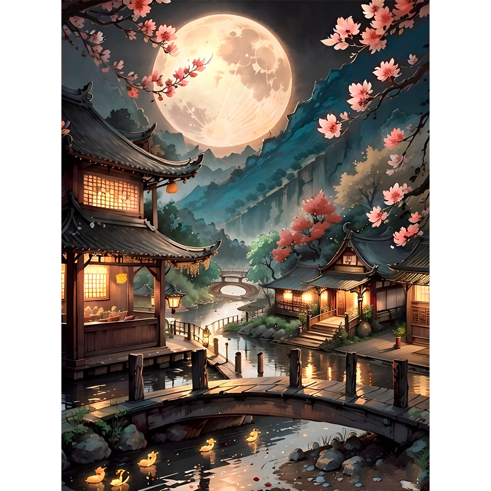 5D Diamond Painting 40x50 cm | Oriental valley (LG345e) – Diamond painting | Varvikas.Shop
