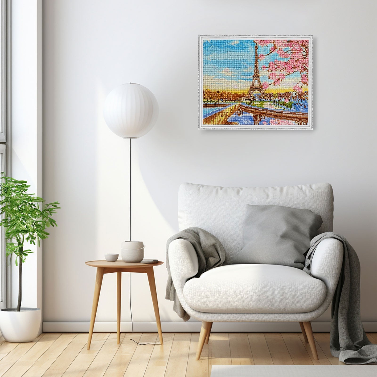 5D Diamond Painting 40x50 cm | Paris in Blossom (LG194e) – Diamond painting | Varvikas.Shop