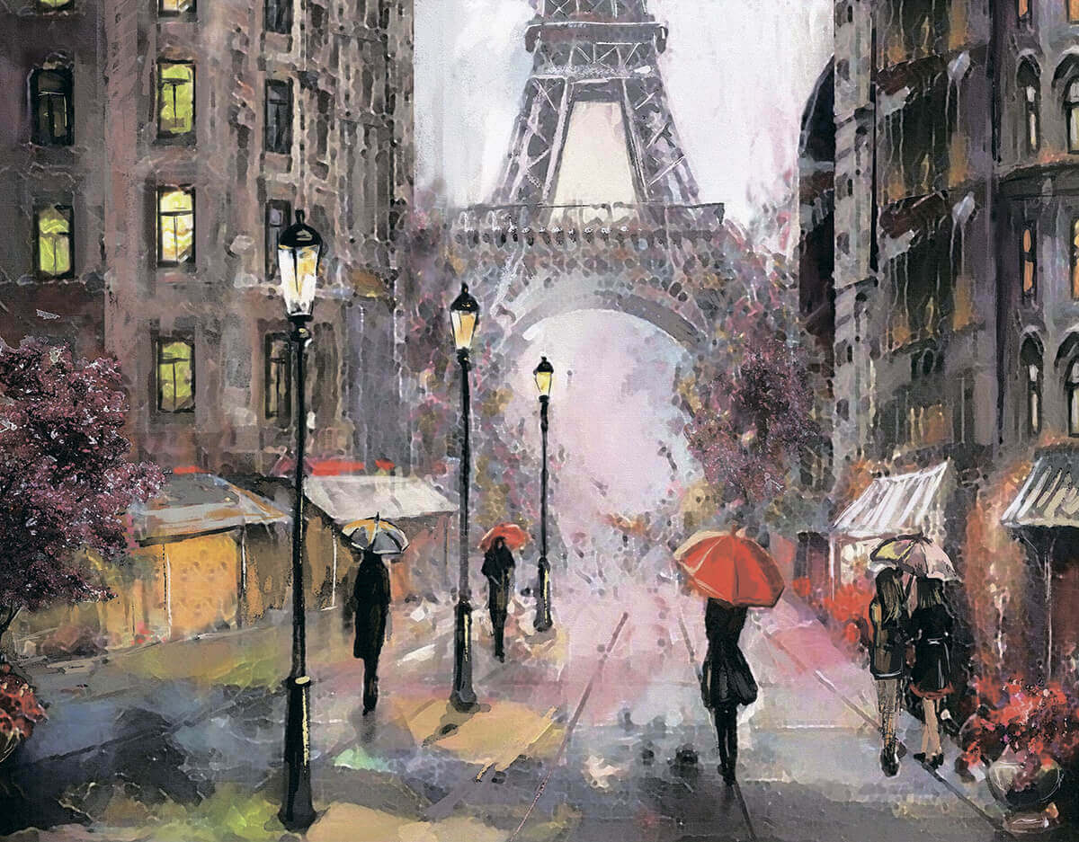 5D Diamond Painting 40x50 cm | Paris in the Rain (LG249e) – Diamond painting | Varvikas.Shop