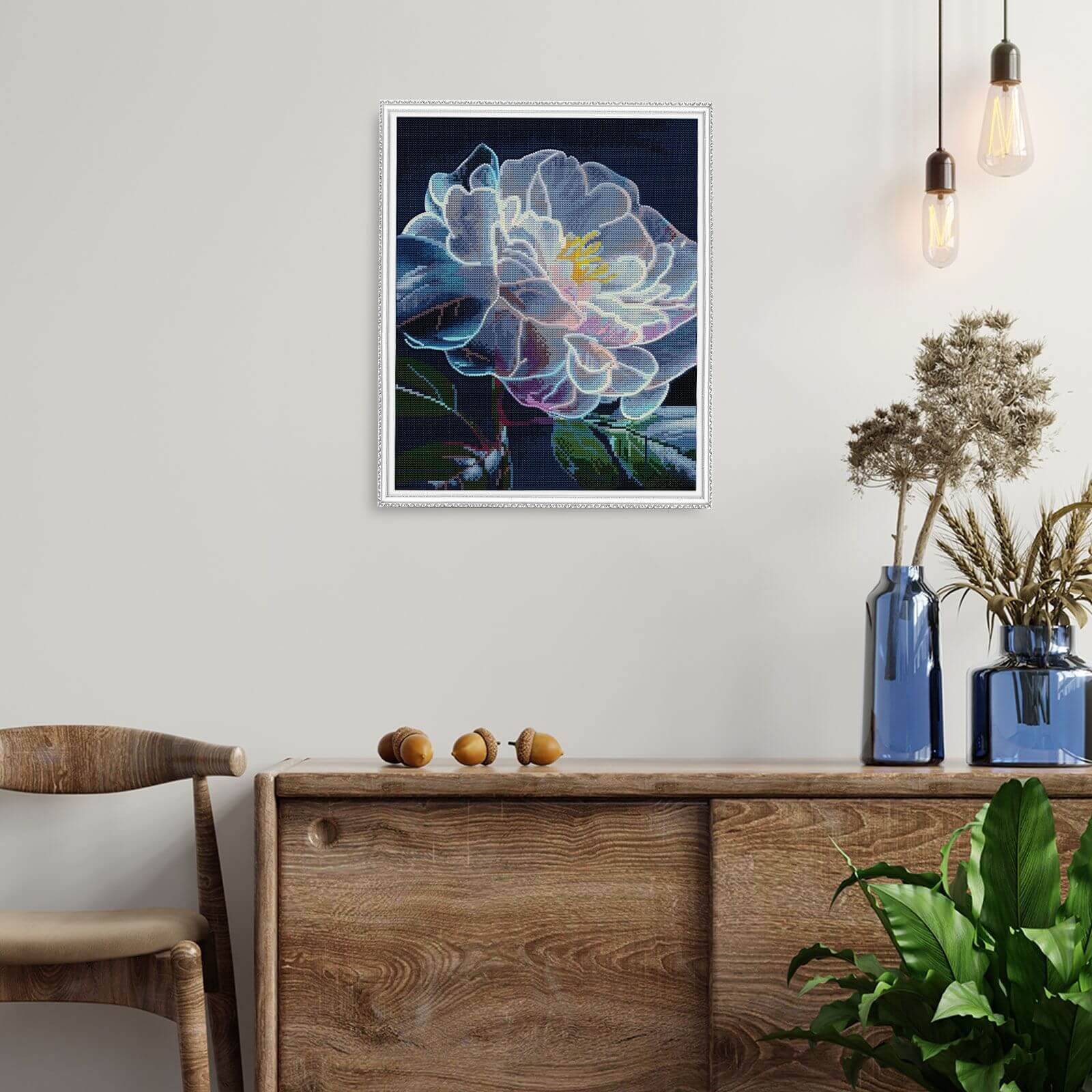 5D Diamond Painting 40x50 cm | Peony bloom (LG335e) – Diamond painting | Varvikas.Shop