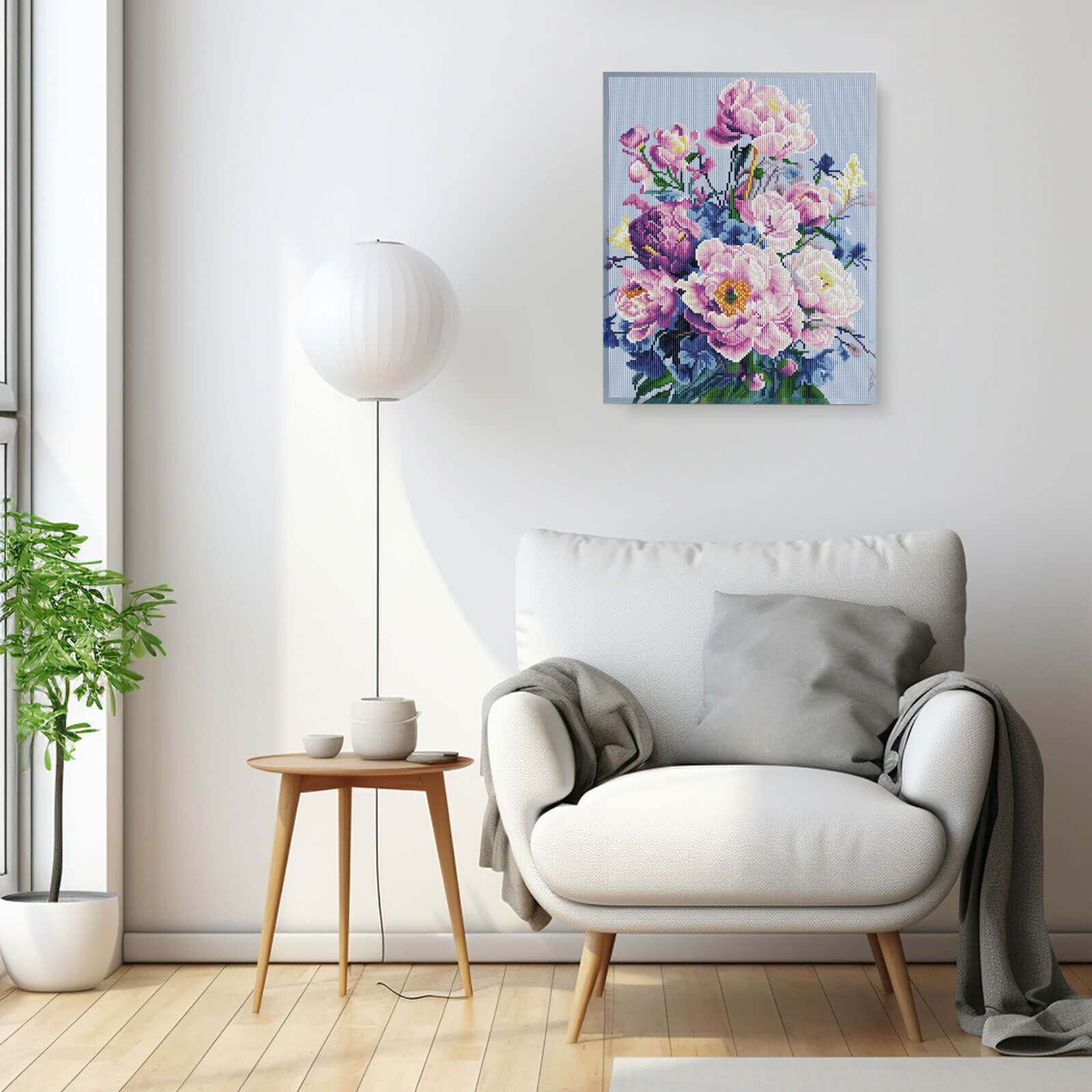 5D Diamond Painting 40x50 cm | Peony Reverie (LG355e) – Diamond painting | Varvikas.Shop