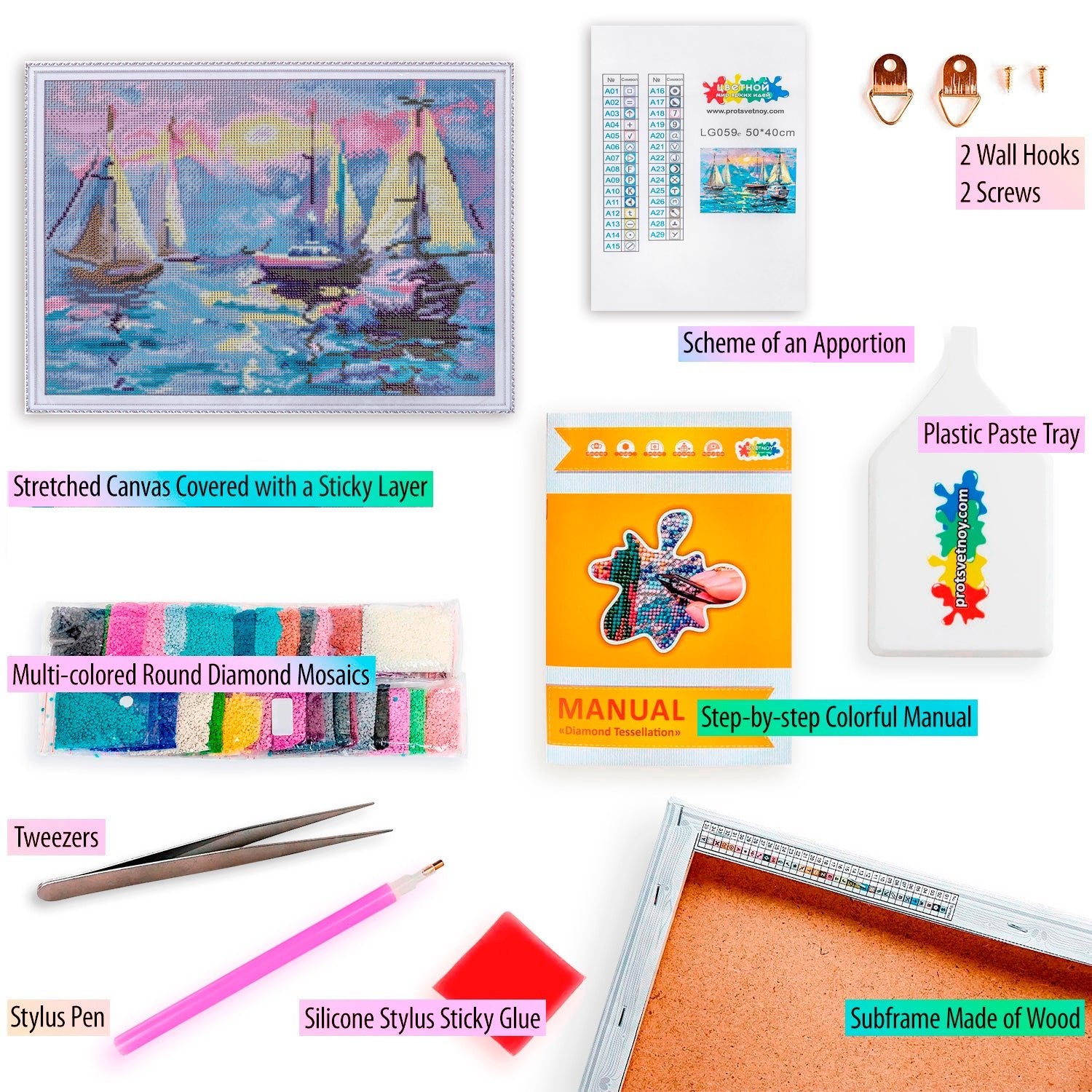 5D Diamond Painting 40x50 cm | Quiet Harbour (LG059e) – Diamond painting | Varvikas.Shop