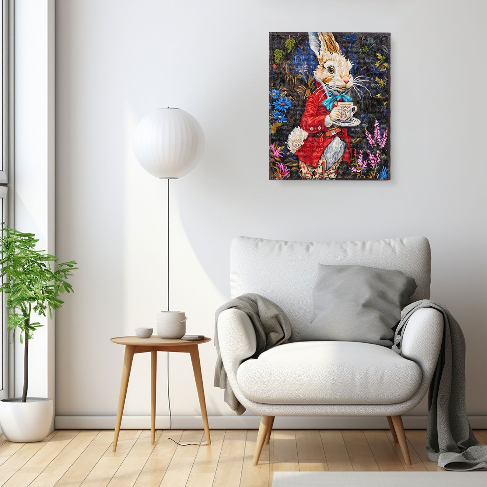 5D Diamond Painting 40x50 cm | Rabbit in Wonderland (LG374e) – Diamond painting | Varvikas.Shop