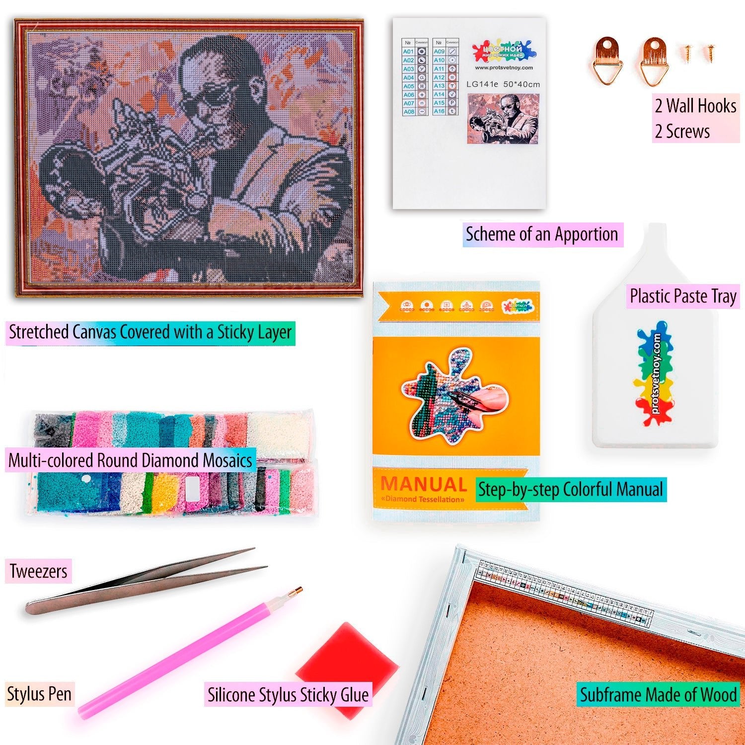 5D Diamond Painting 40x50 cm | Saxophone Player (LG141e) – Diamond painting | Varvikas.Shop