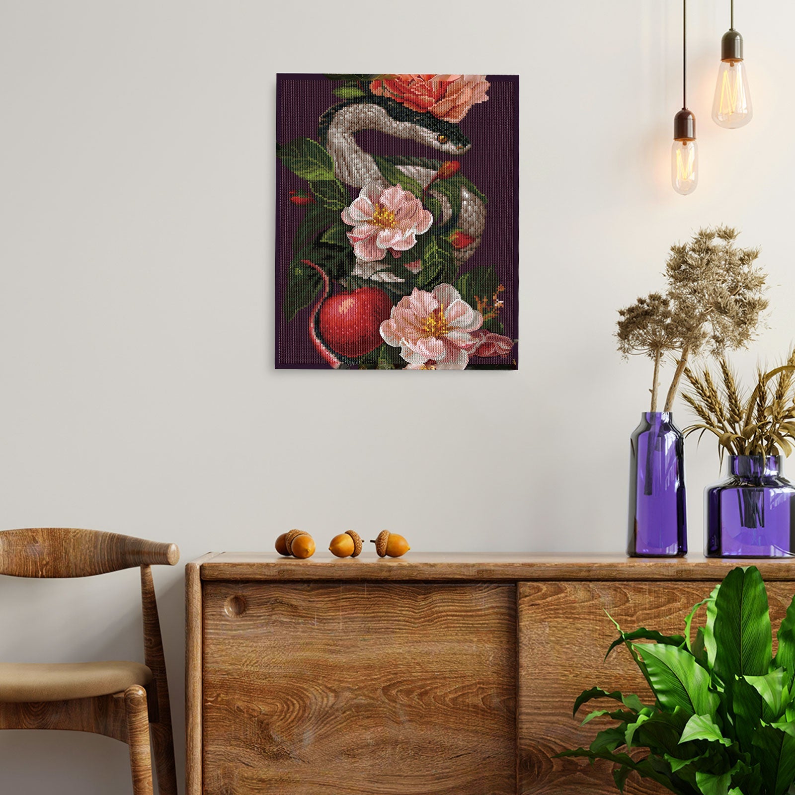 5D Diamond Painting 40x50 cm | Serpent in Bloom (LG357e) – Diamond painting | Varvikas.Shop