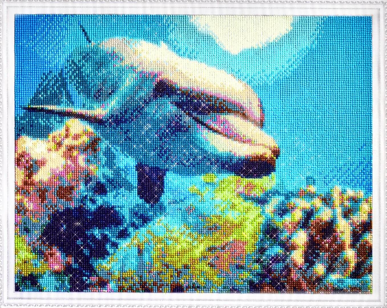 5D Diamond Painting 40x50 cm | Smiling Dolphin (LG222e) – Diamond painting | Varvikas.Shop
