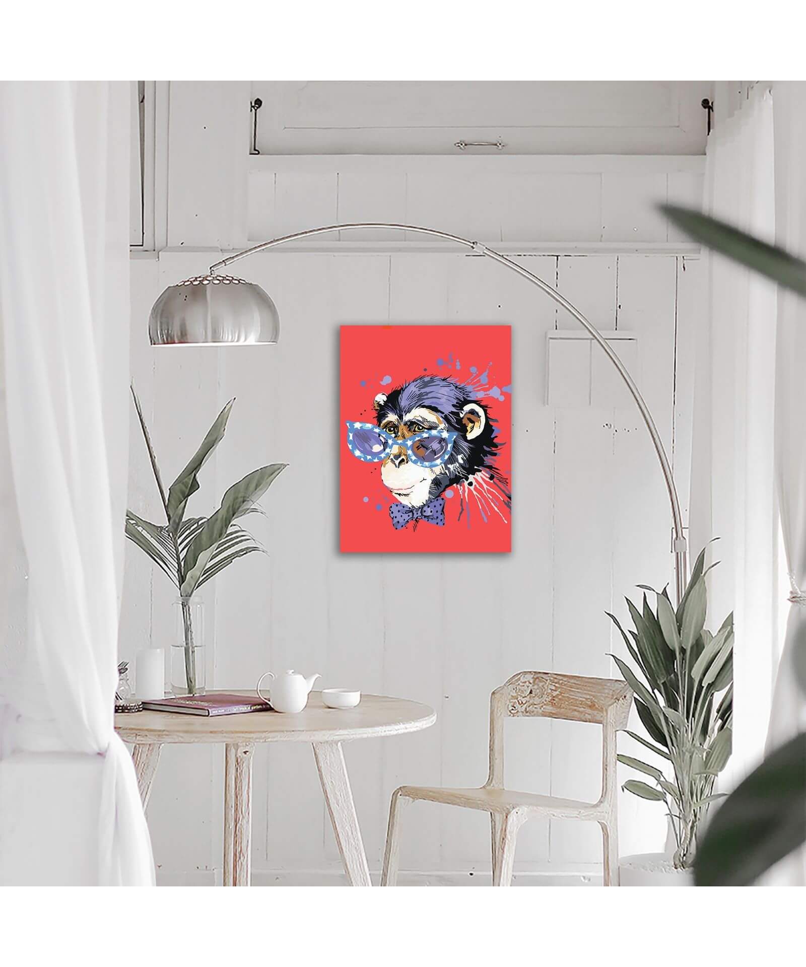 5D Diamond Painting 40x50 cm | Stylish Monkey (LG188e) – Diamond painting | Varvikas.Shop