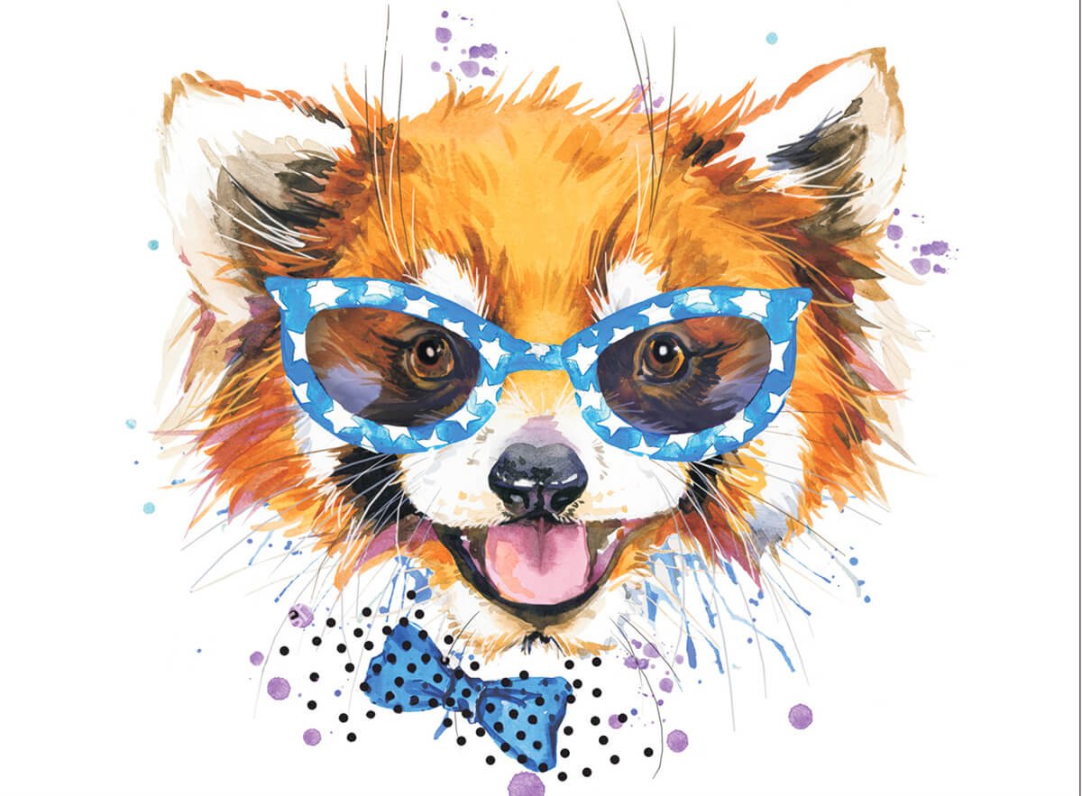 5D Diamond Painting 40x50 cm | Stylish Red Panda (LG190e) – Diamond painting | Varvikas.Shop
