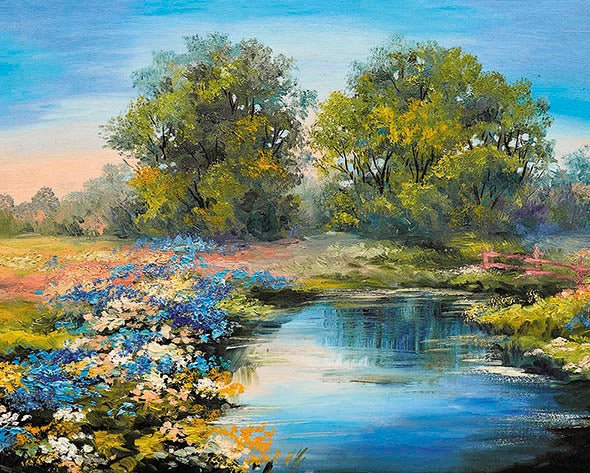 5D Diamond Painting 40x50 cm | Summer River (LG288e) – Diamond painting | Varvikas.Shop