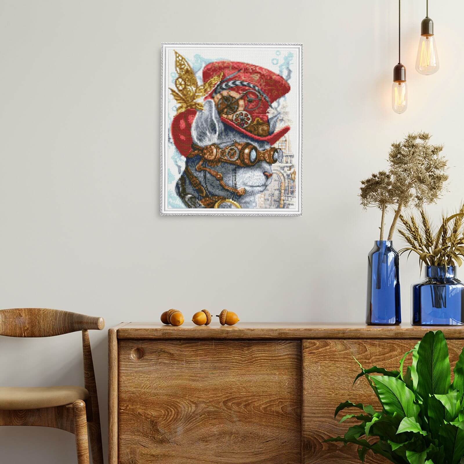 5D Diamond Painting 40x50 cm | Surrealist Cat (LG316e) – Diamond painting | Varvikas.Shop