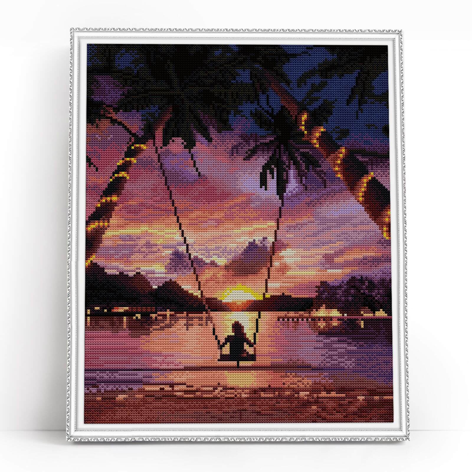 5D Diamond Painting 40x50 cm | Swing in sunset (LG343e) – Diamond painting | Varvikas.Shop