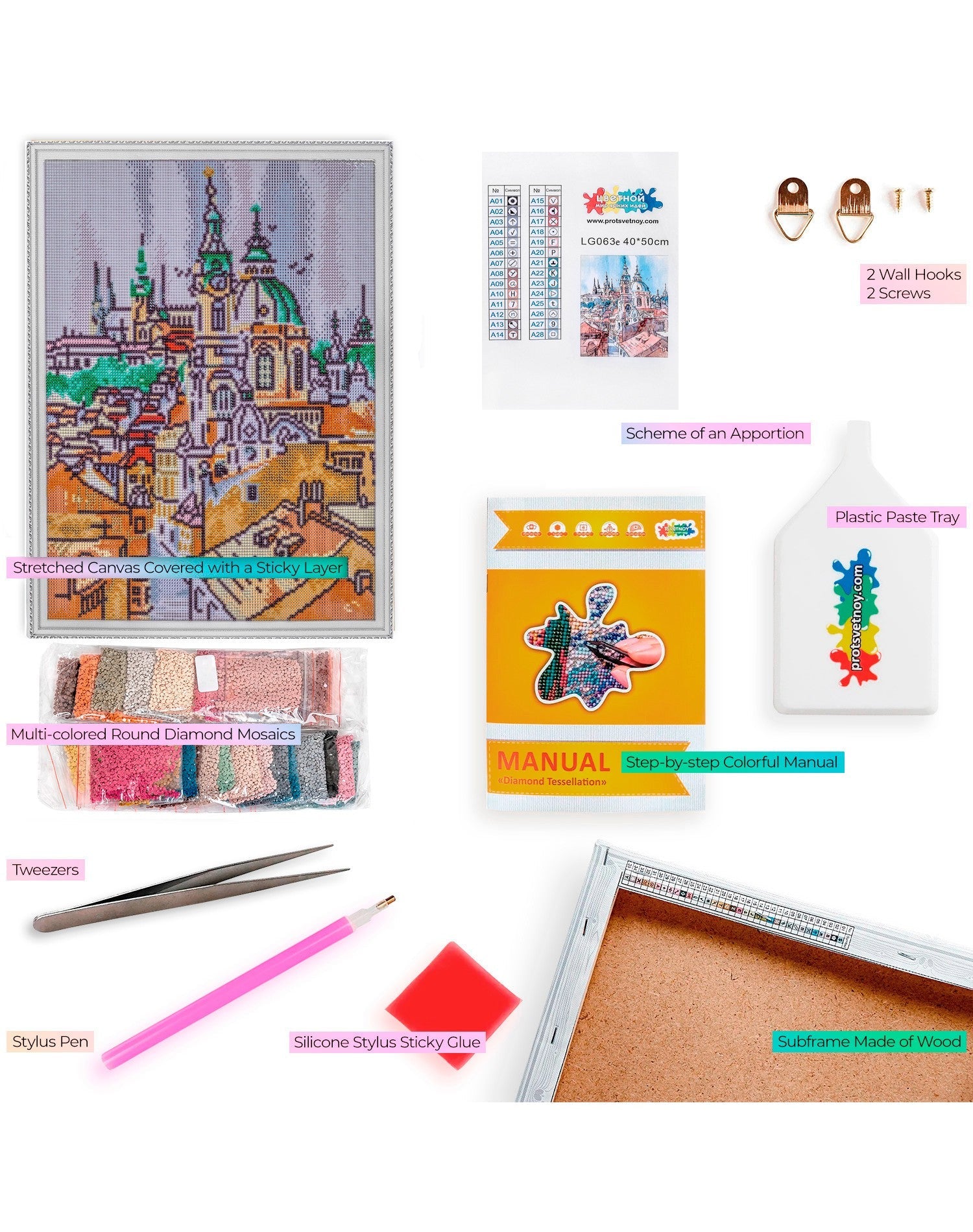 5D Diamond Painting 40x50 cm | Towers of the Old Town (LG063e) – Diamond painting | Varvikas.Shop