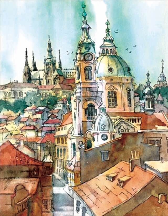 5D Diamond Painting 40x50 cm | Towers of the Old Town (LG063e) – Diamond painting | Varvikas.Shop