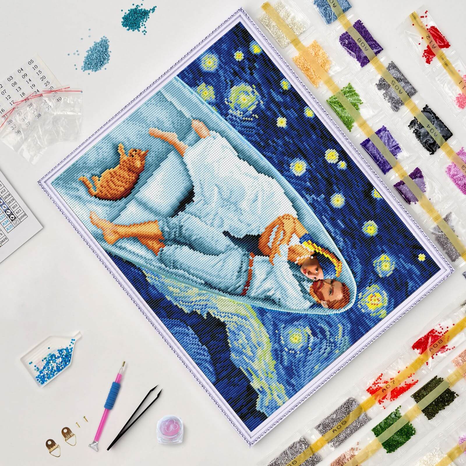 5D Diamond Painting 40x50 cm | Under the starry sky (LG344e) – Diamond painting | Varvikas.Shop