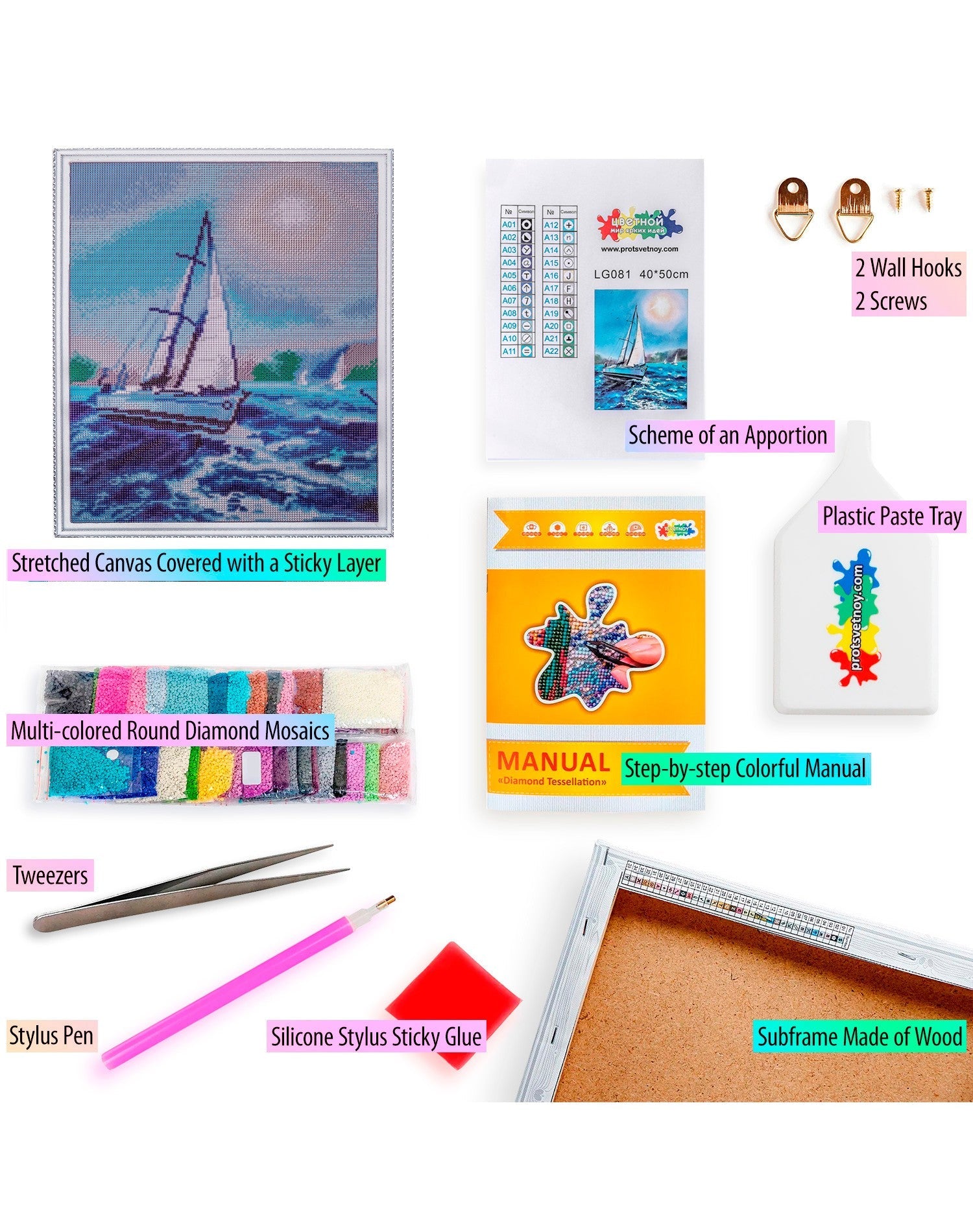 5D Diamond Painting 40x50 cm | Under the white sail (LG081e) – Diamond painting | Varvikas.Shop