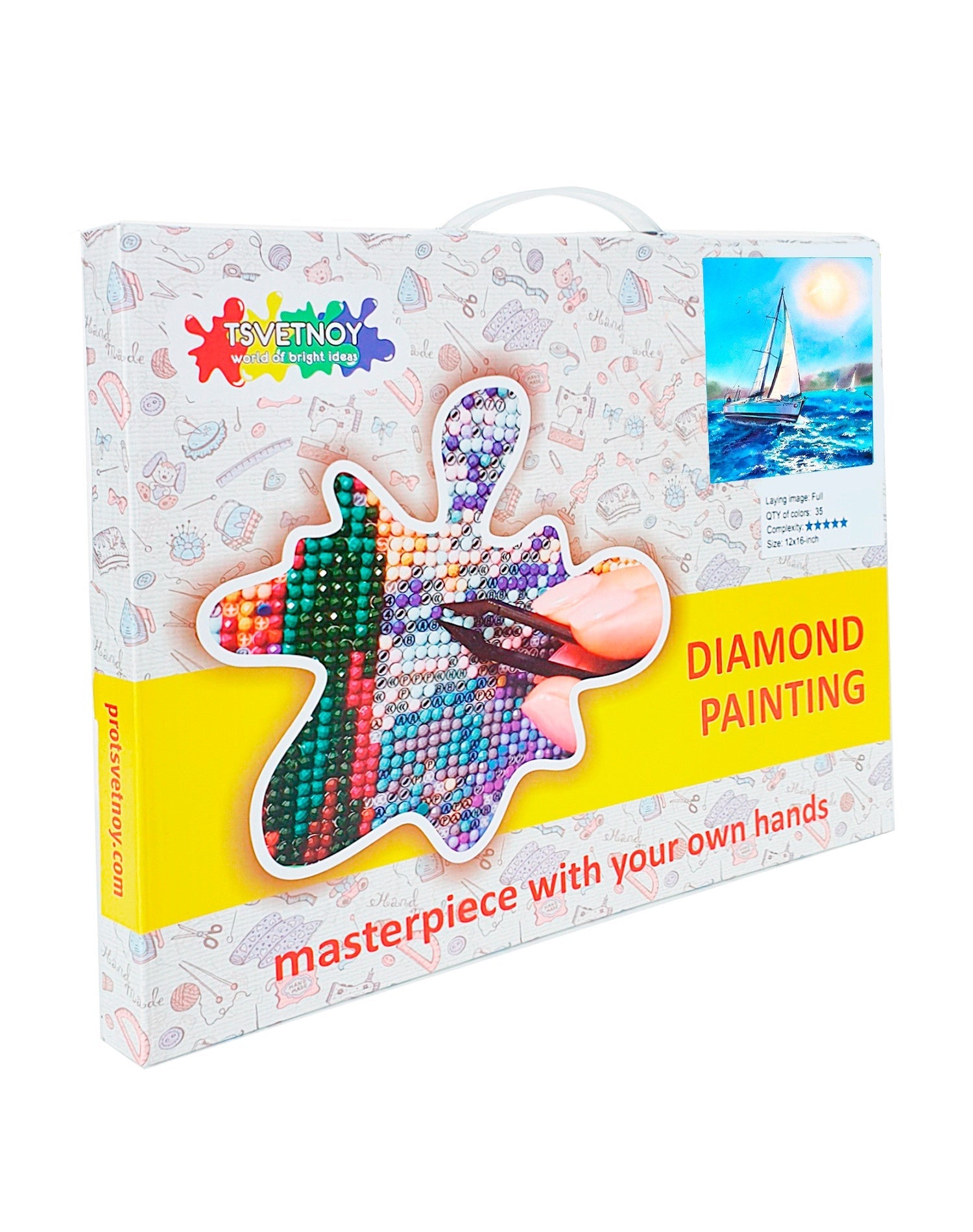5D Diamond Painting 40x50 cm | Under the white sail (LG081e) – Diamond painting | Varvikas.Shop