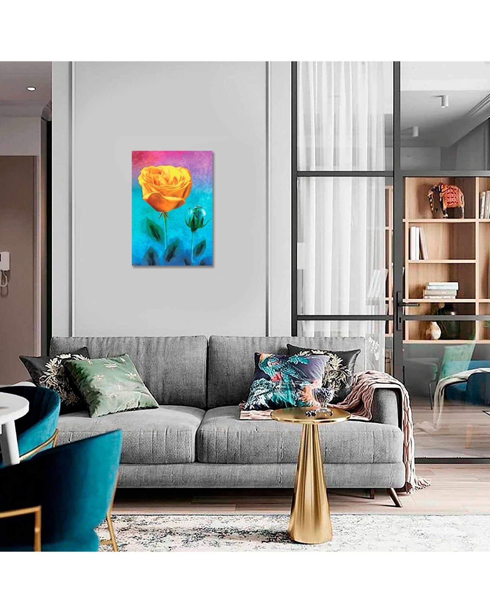 5D Diamond Painting 40x50 cm | Yellow Rose (LG227e) – Diamond painting | Varvikas.Shop