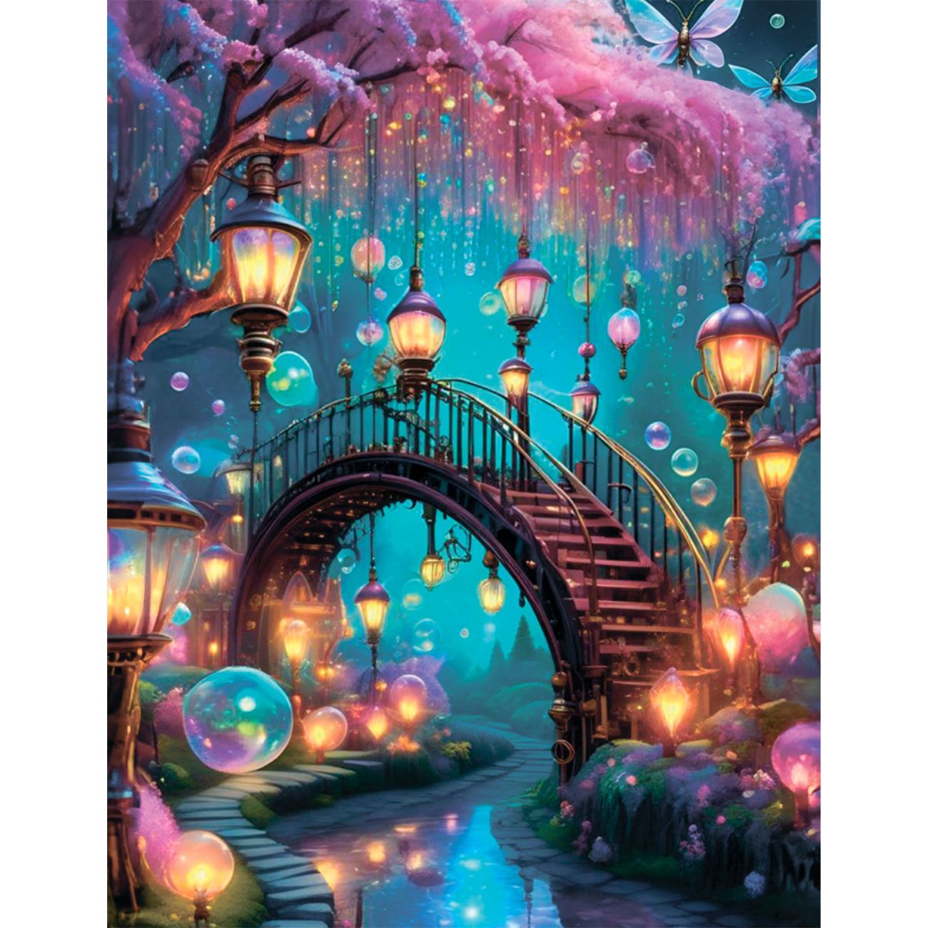 5D Diamond Painting 50x65 cm | Enchanted Street (LMC293e) – Diamond painting | Varvikas.Shop