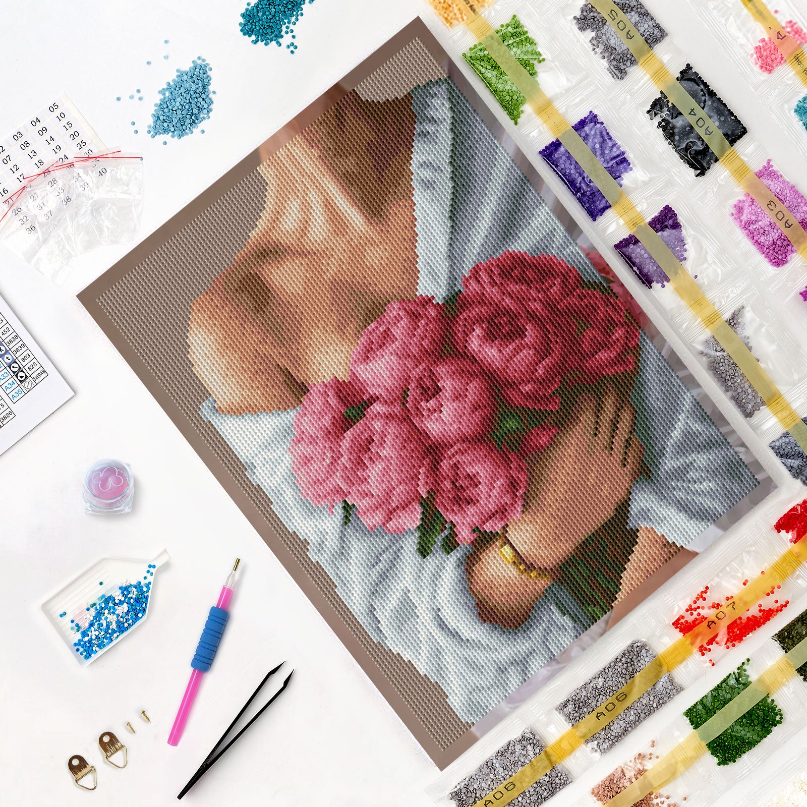 5D Diamond Painting 30×40 cm, Favorite Bouquet (LE178e)