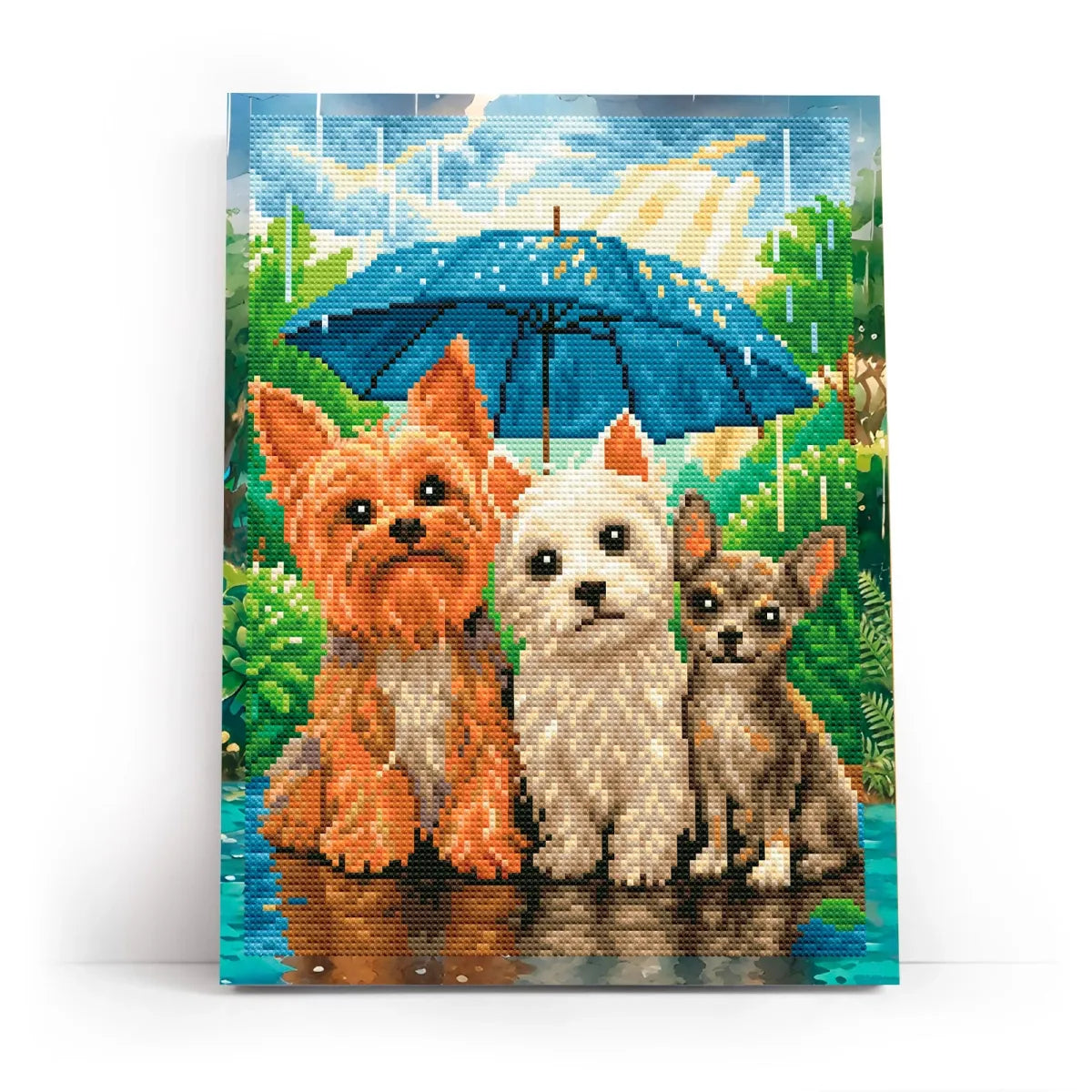 5D Diamond Painting 30×40 cm, Three Fluffy Friends (LE180e )