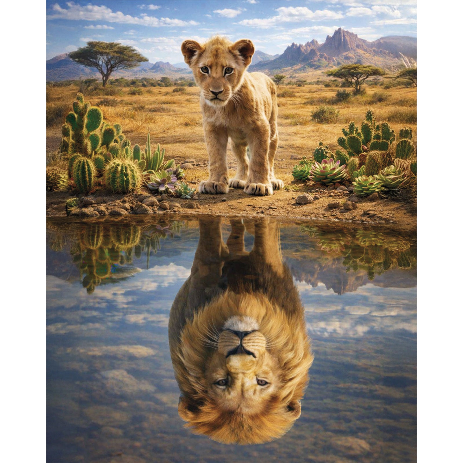 5D Diamond Painting 40×50 cm, Reflection of Power (LG407e)