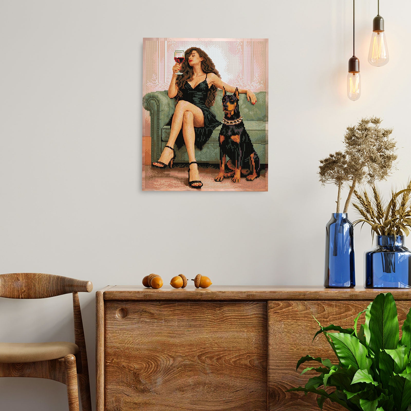 5D Diamond Painting 40×50 cm, Elegance in Black (LG410e)