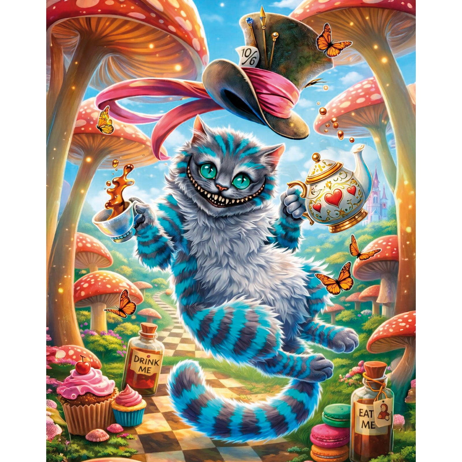 5D Diamond Painting 40×50 cm, Cheshire Cat (LG411e)