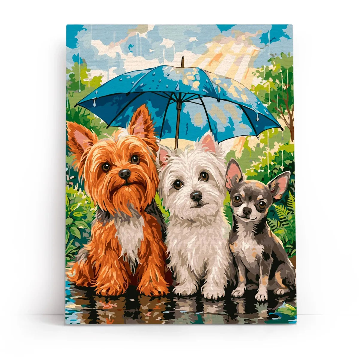 Malen nach Zahlen 20×30 cm, Drei flauschige Freunde (ME1195e)