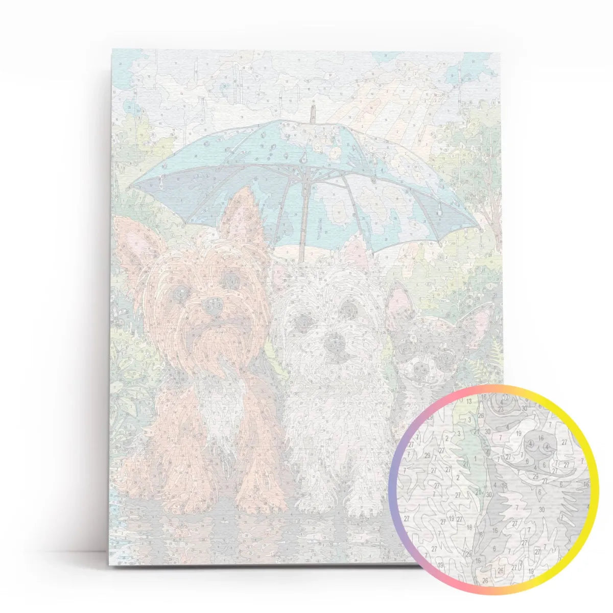 Malen nach Zahlen 20×30 cm, Drei flauschige Freunde (ME1195e)