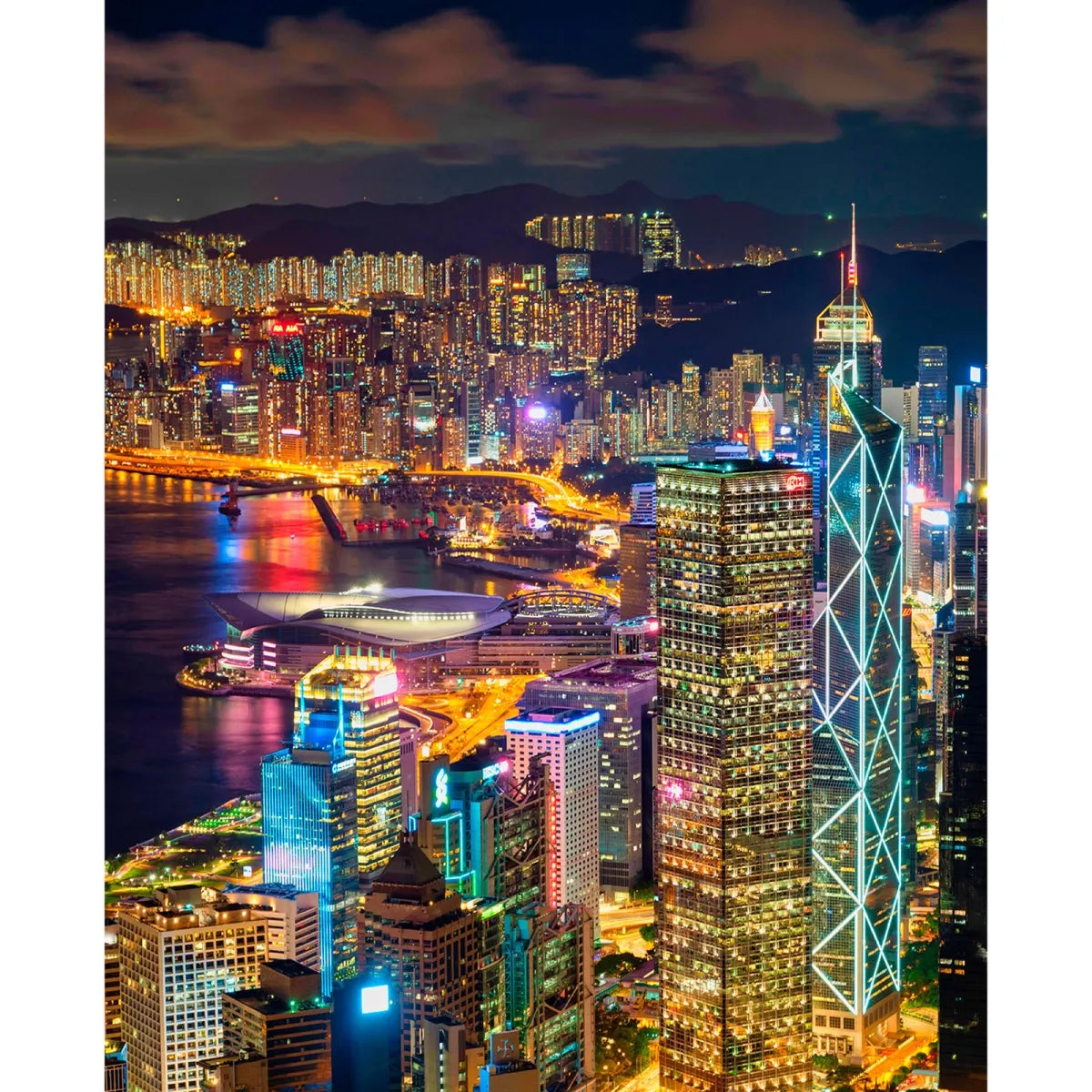 Paint by Numbers 40×50 cm, Night Hong Kong (MG2552e)