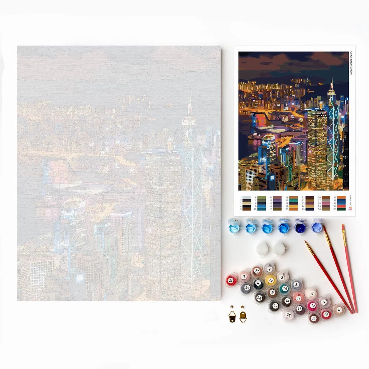 Paint by Numbers 40×50 cm, Night Hong Kong (MG2552e)