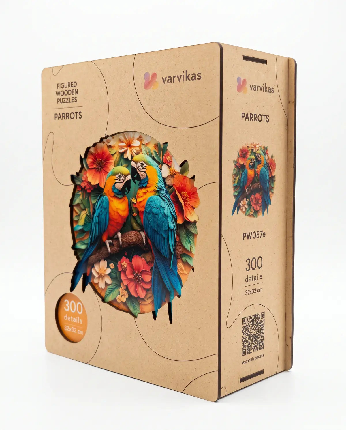 Wooden Jigsaw Puzzle 300 pcs, Parrot (PW057e)
