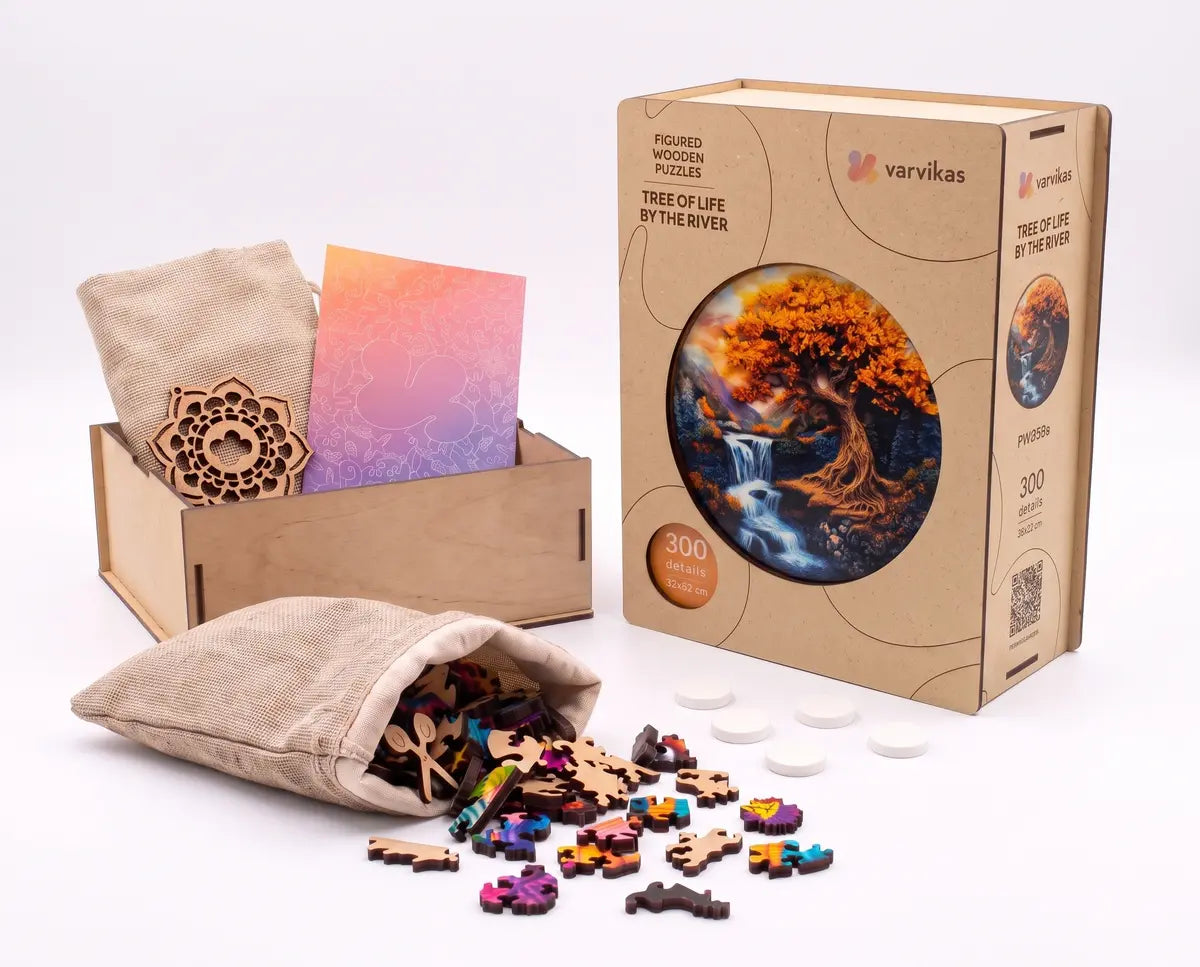 Wooden Jigsaw Puzzle 300 pcs, Tree of Life by the River (PW058e)