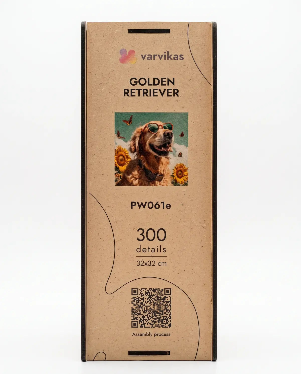 Wooden Jigsaw Puzzle 300 pcs, Golden Retriever (PW061e)