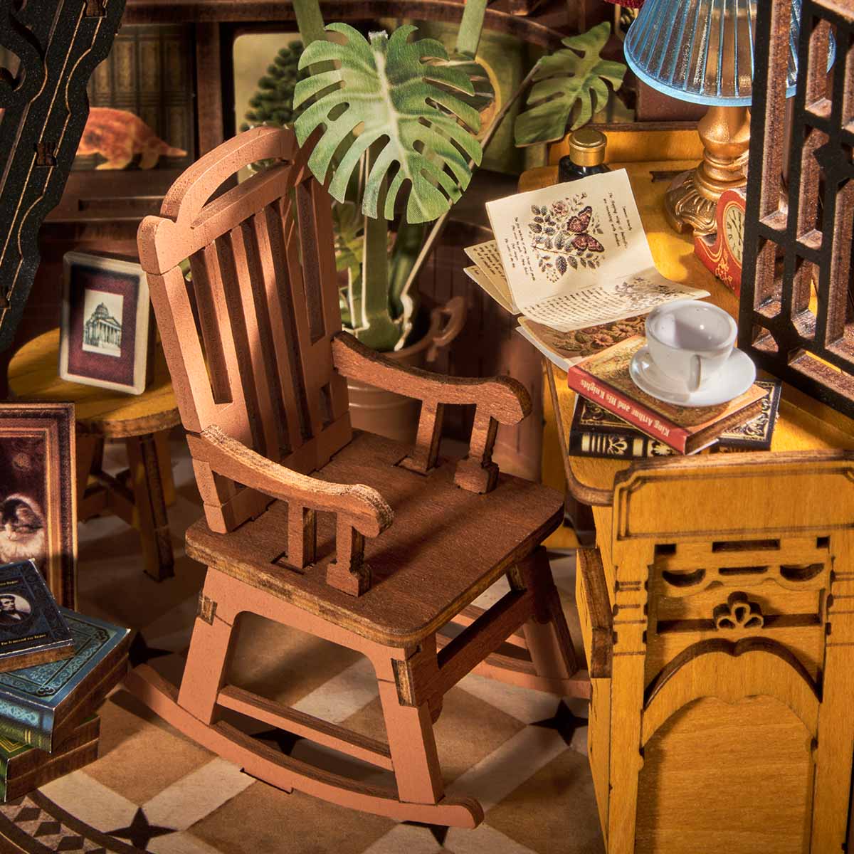 DIY Miniature House Kit (RoomBox), Silent Corner Study (TGE02e)