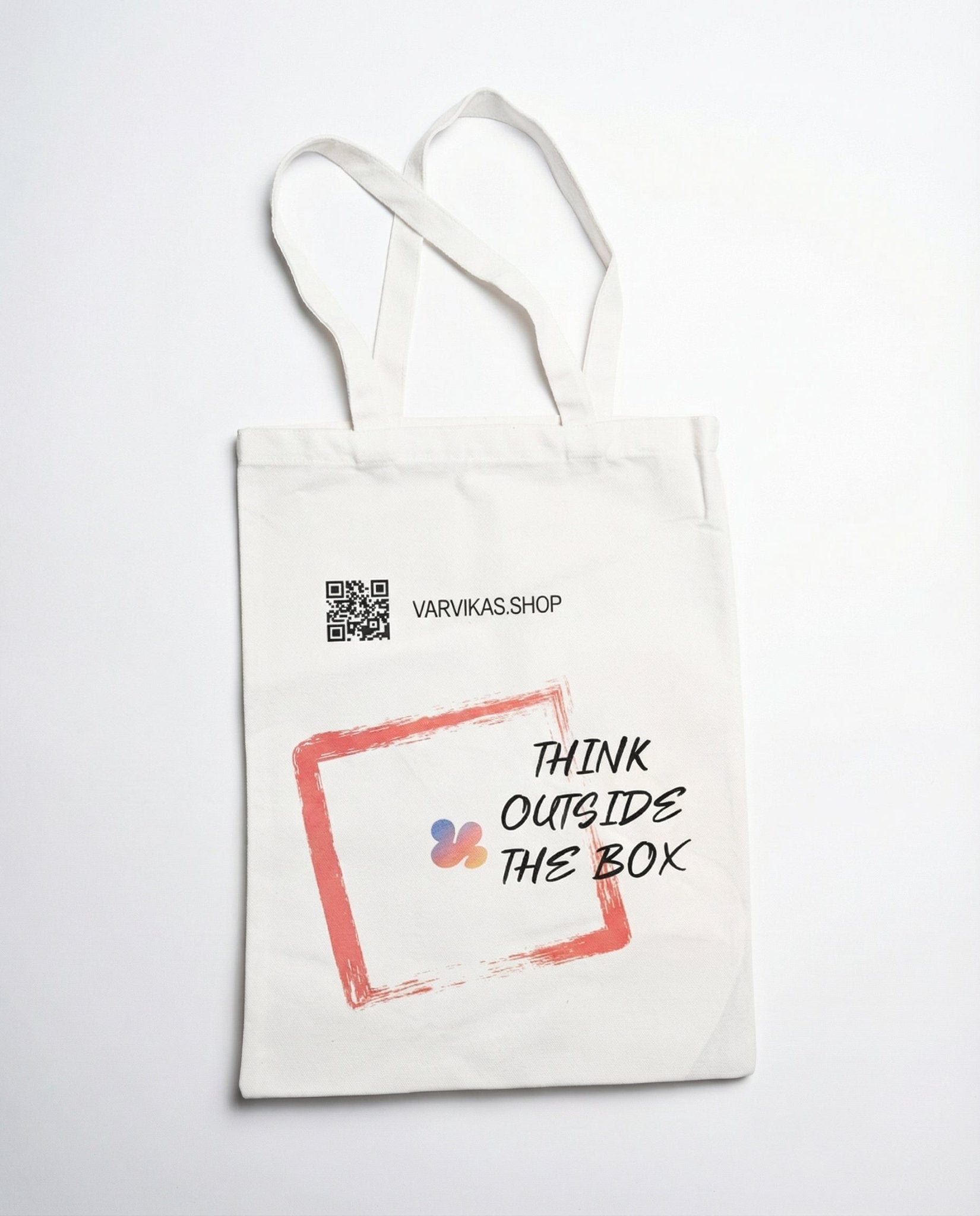 Canvas Tote Bag “Think outside the box” – Accessories | Varvikas.Shop