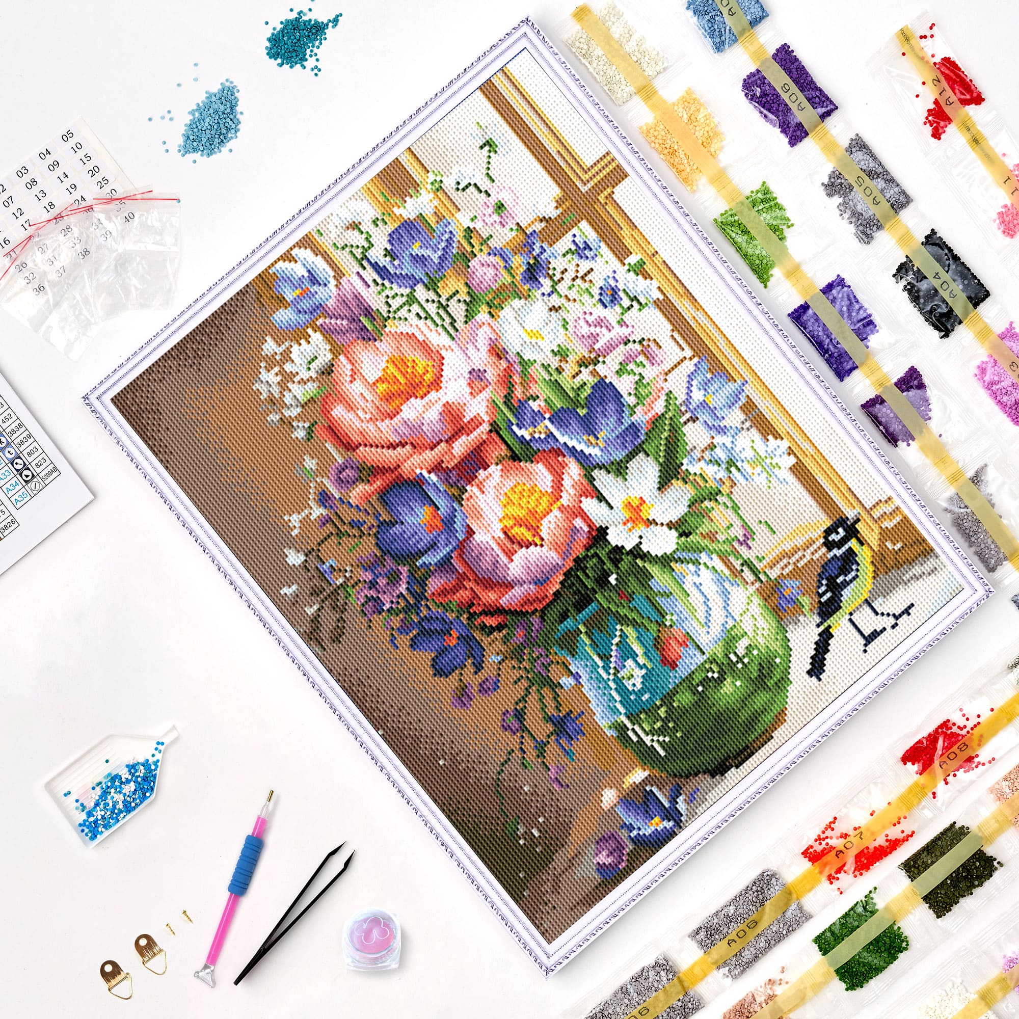 Diamond Painting - LG396e - Garden’s Breath – Diamond painting | Varvikas.Shop