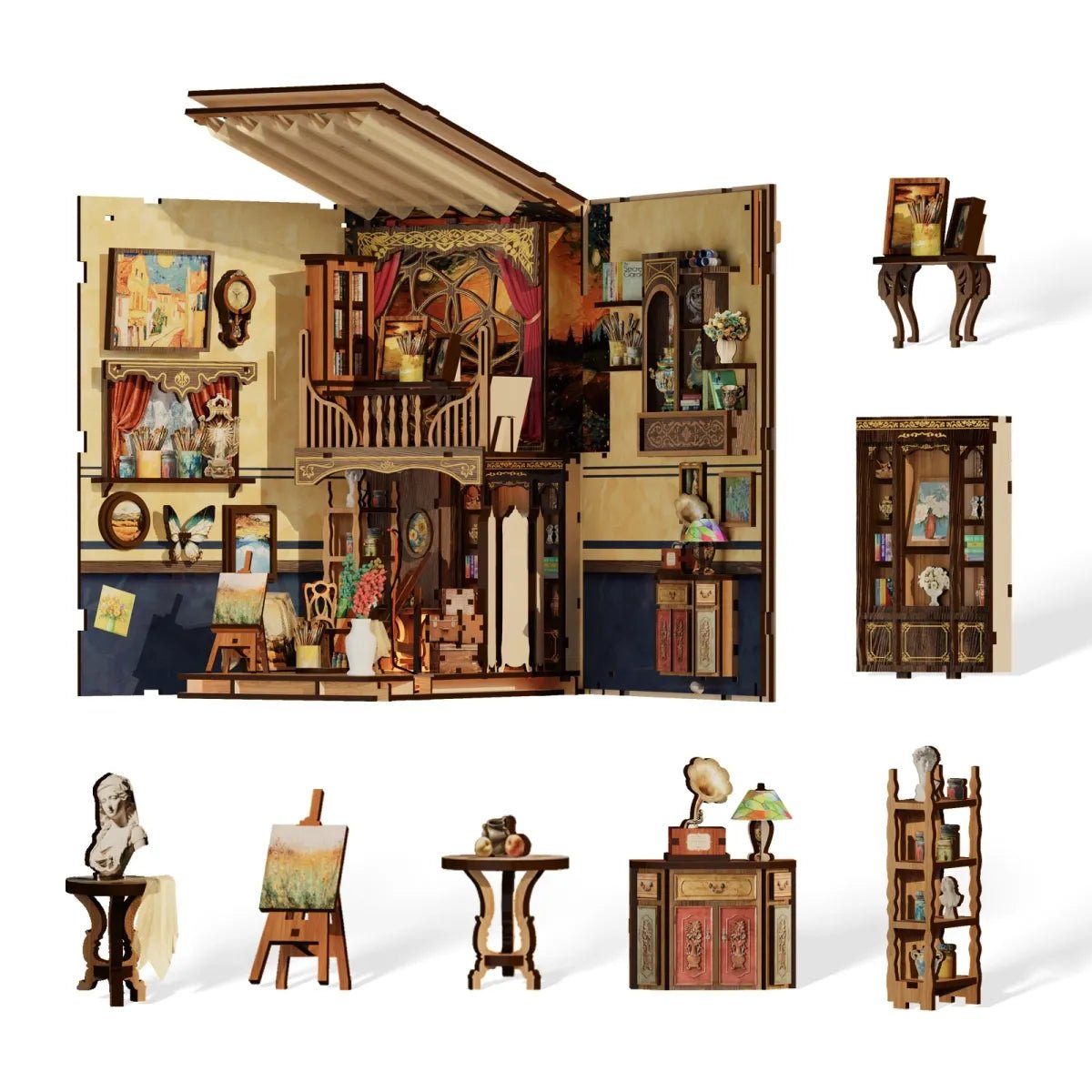 DIY Book Nook Kit (RoomBox), A World Within the Frame (BV02015) – Roombox | Varvikas