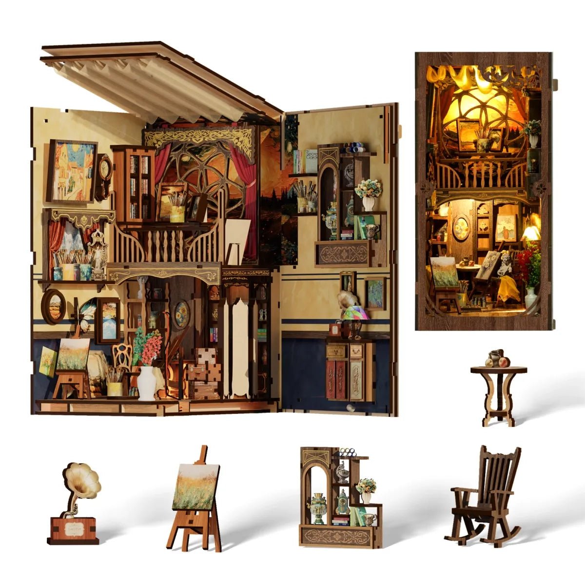 DIY Book Nook Kit (RoomBox), A World Within the Frame (BV02015) – Roombox | Varvikas