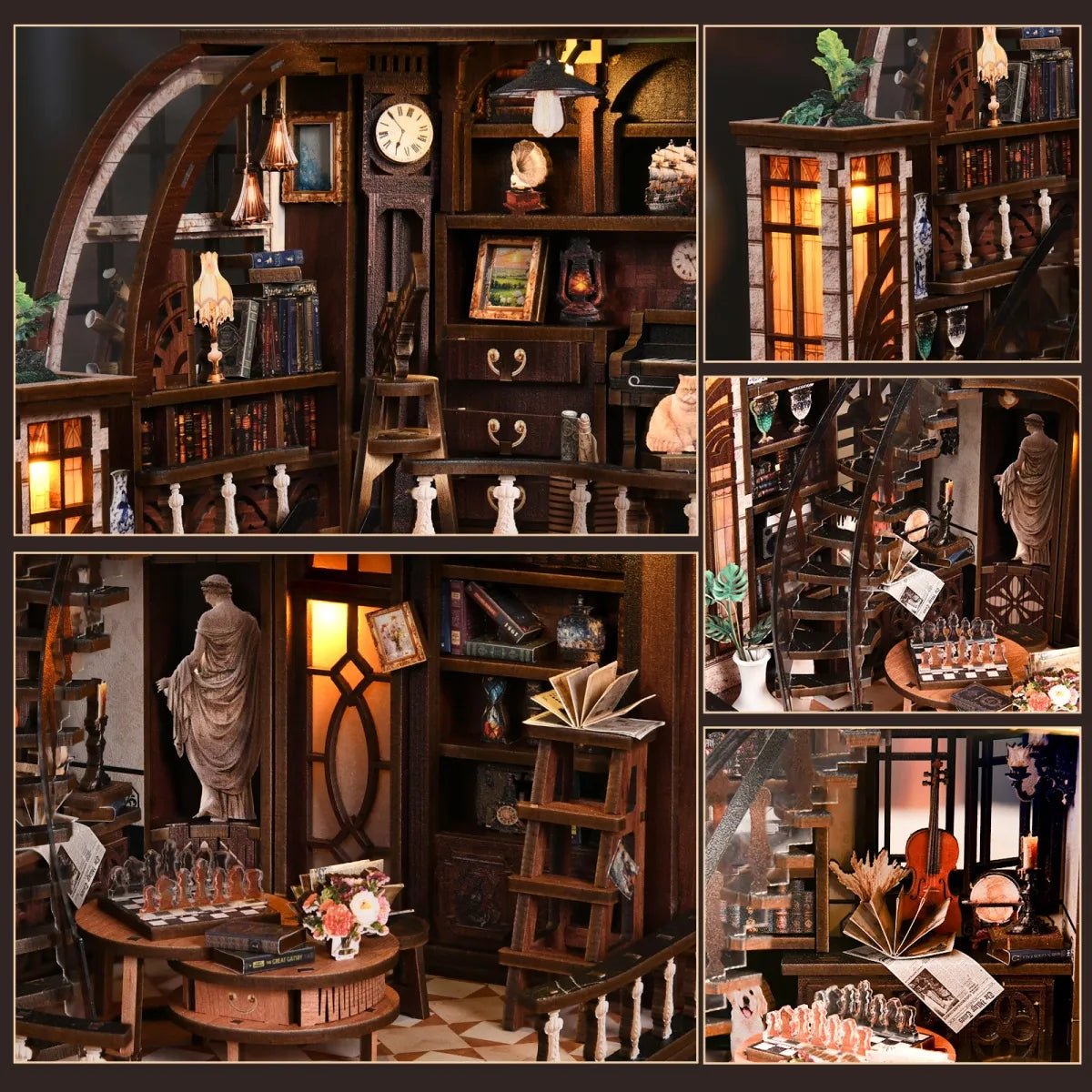 DIY Book Nook Kit (RoomBox), Bacchus Bookstore (AW02005) – Roombox | Varvikas