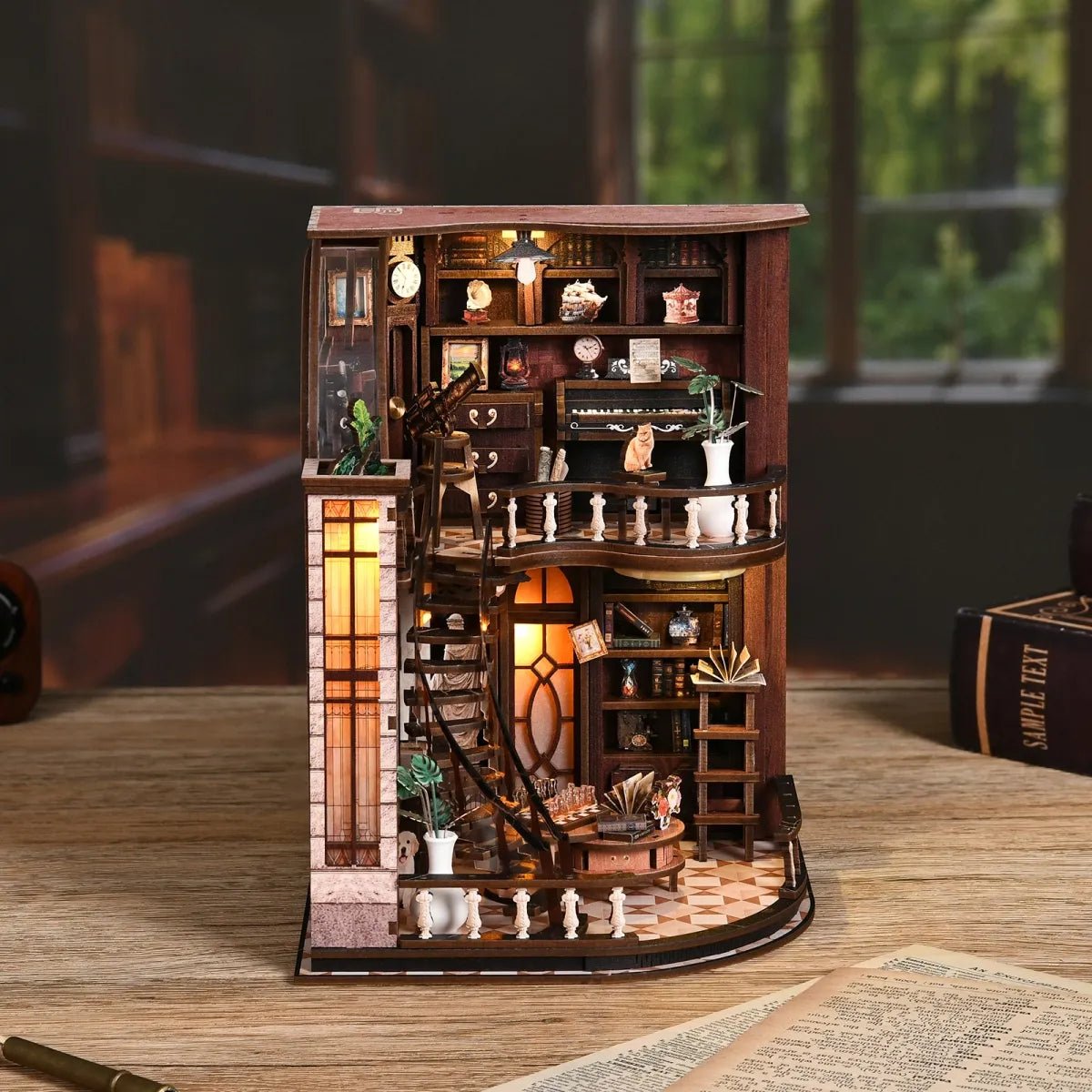 DIY Book Nook Kit (RoomBox), Bacchus Bookstore (AW02005) – Roombox | Varvikas