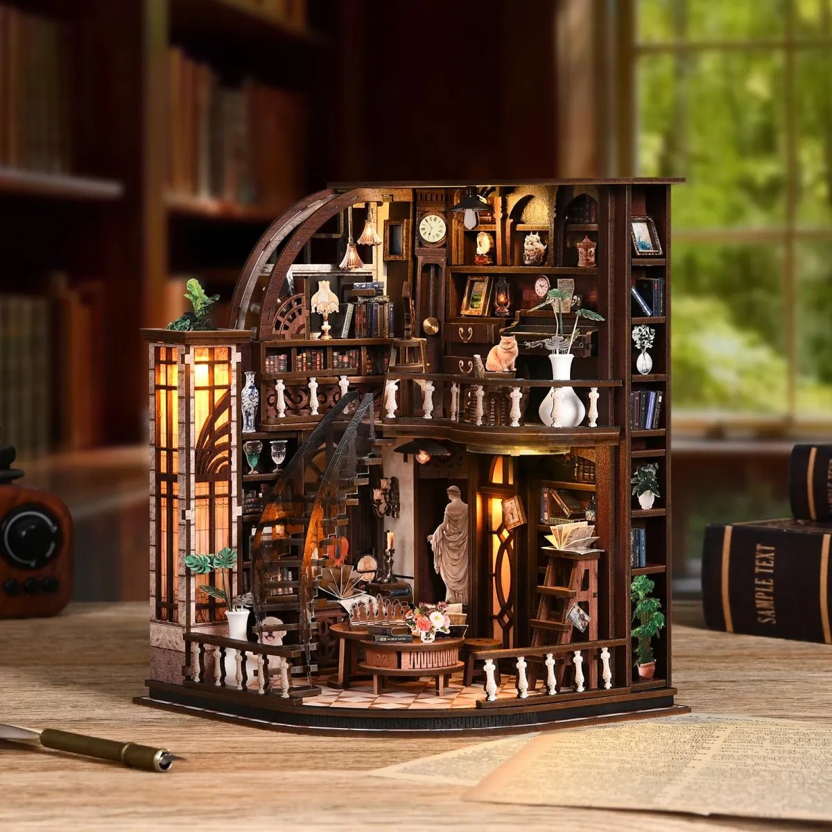 DIY Book Nook Kit (RoomBox), Bacchus Bookstore (AW02005) – Roombox | Varvikas