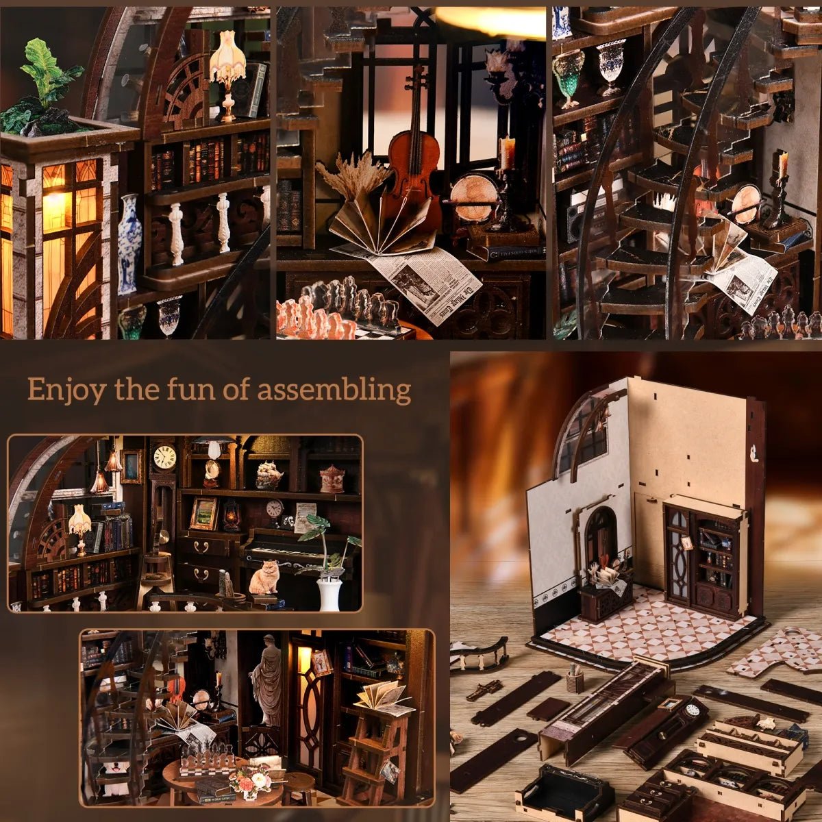 DIY Book Nook Kit (RoomBox), Bacchus Bookstore (AW02005) – Roombox | Varvikas